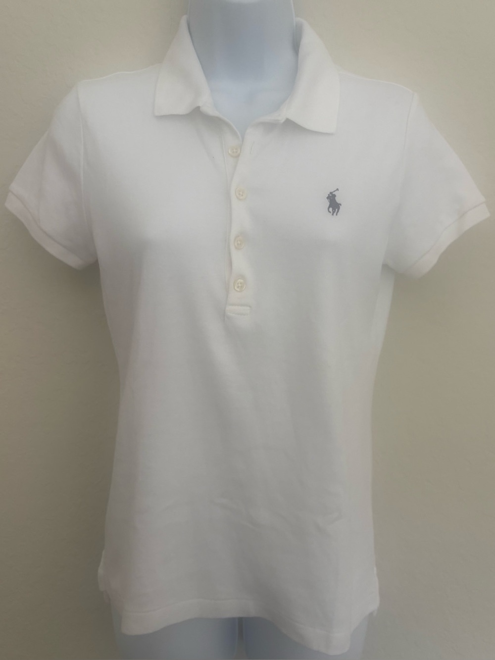 Ralph Lauren Sport Women’s Slim Fit White Polo Short Sleeve Medium
